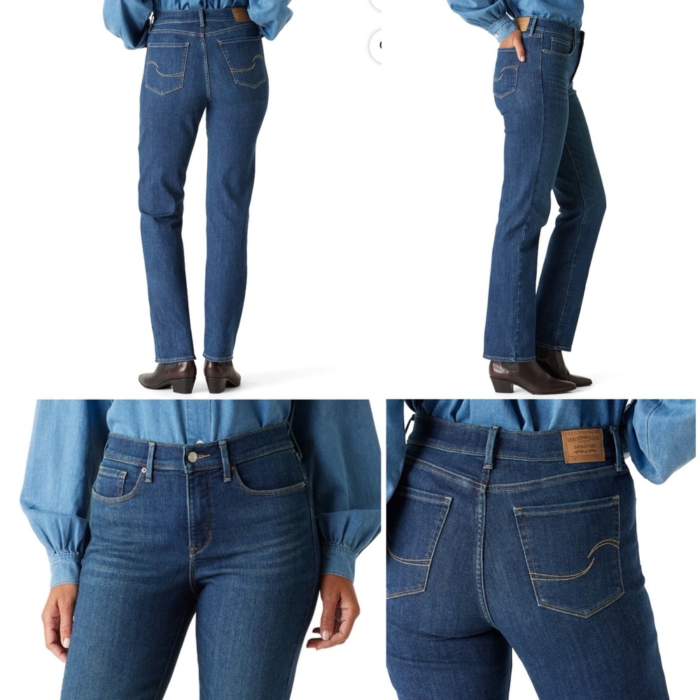 Levi Strauss Signature Mid Rise Straight Jeans